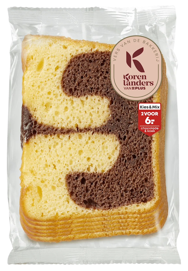 PLUS Korenlanders Marmercake plakjes 6 plakjes