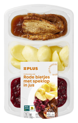 Rode biet speklap aardappels