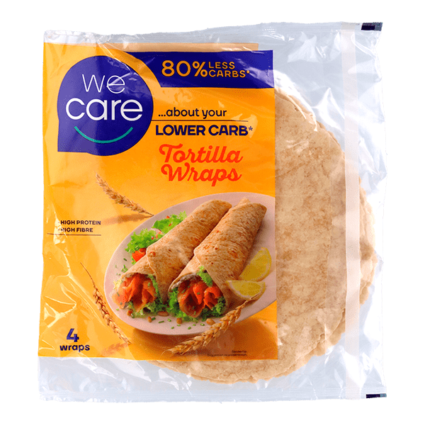 WeCare Tortilla Wraps low carb Per Krimp 160 g
