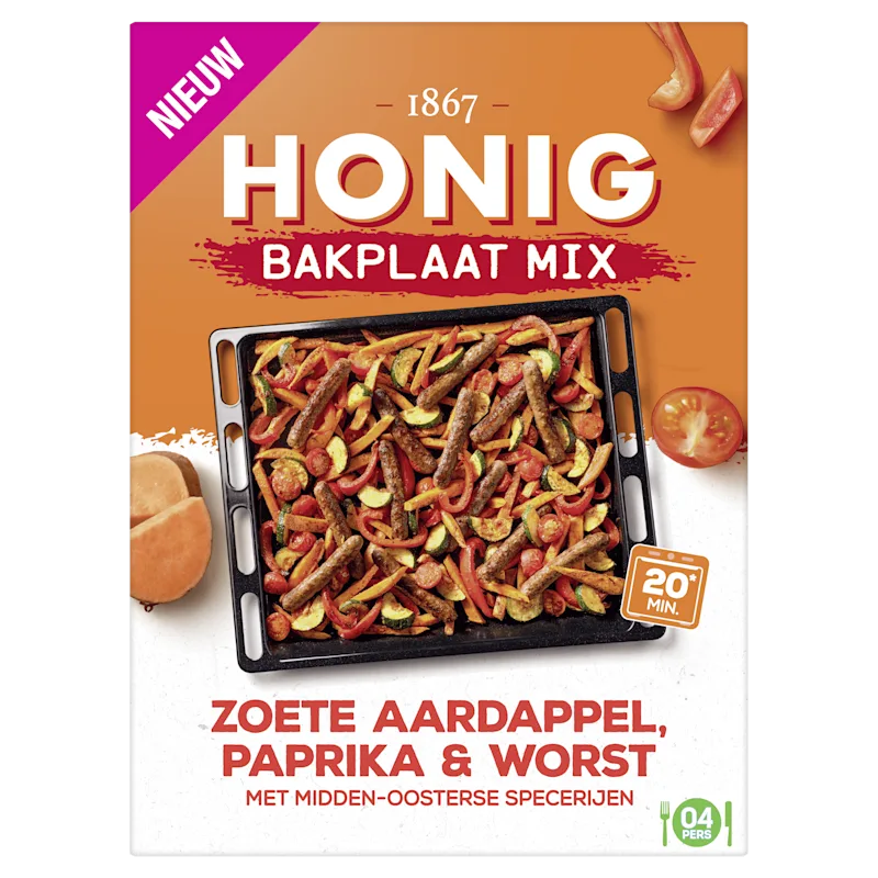 Honig Bakplaat Mix Zoete Aardappel, Paprika & Worst 36g