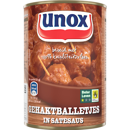 Unox Unox Snackballetjes in Satésaus