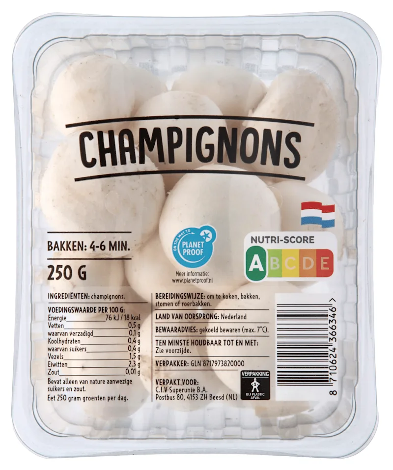 Neutraal Champignons wit