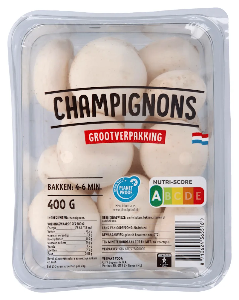 Neutraal Champignons wit voordeelverpakking