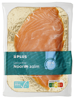 Gerookte Noorse zalm 25% minder zout