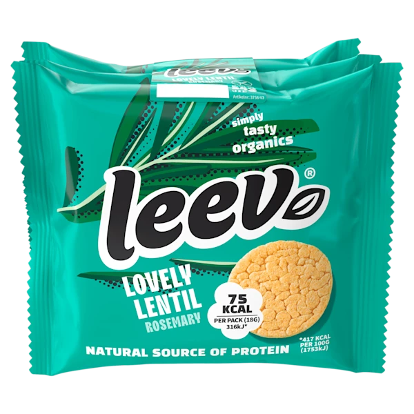 Leev Bio Linzenwafels rozemarijn 2-pack