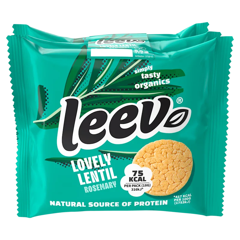Leev Bio Linzenwafels rozemarijn 2-pack