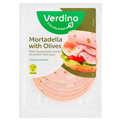 plantaardige mortadela met olijf