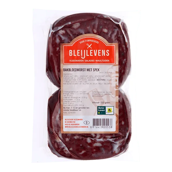 Bleijlevens Bakbloedworst met spek