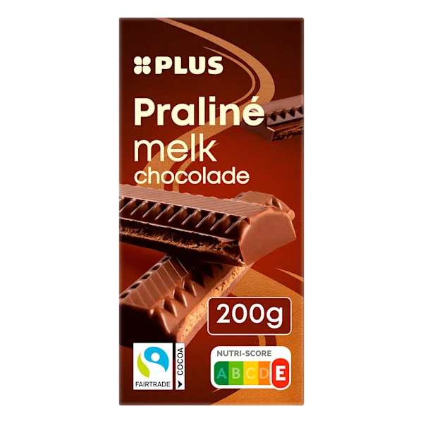 PLUS Tablet chocolade praliné melk