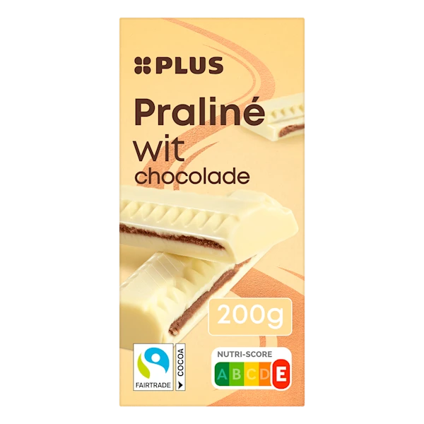 PLUS Tablet chocolade praliné wit