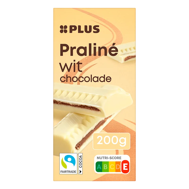 PLUS Tablet chocolade praliné wit
