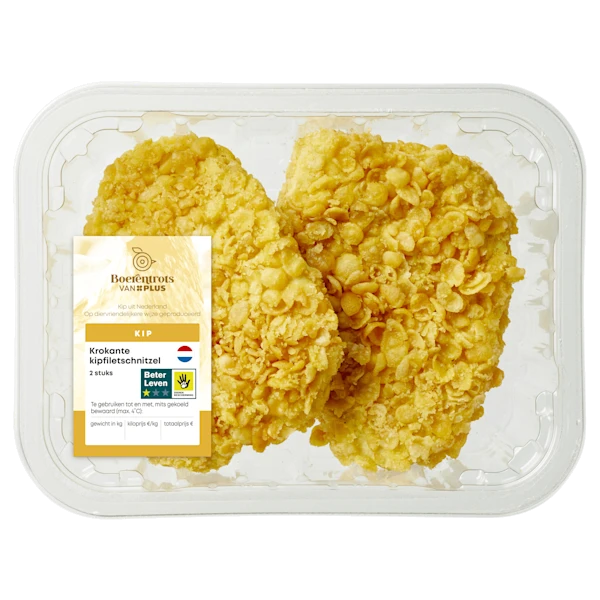 PLUS Boerentrots Krokante kipfiletschnitzels 2st