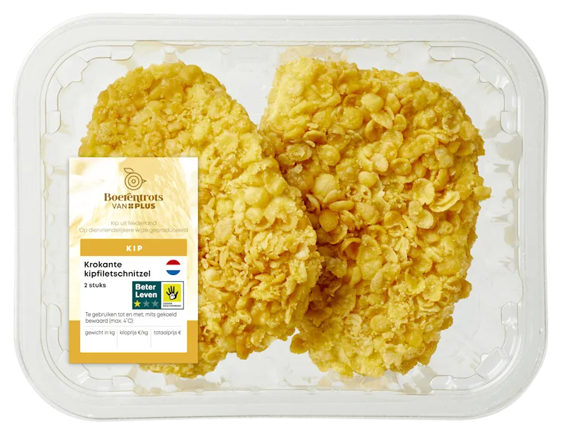 PLUS Boerentrots Krokante kipfiletschnitzels 2st