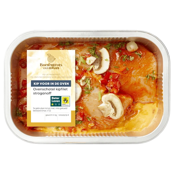 PLUS Boerentrots Ovenschotel Kipfilet stroganoff
