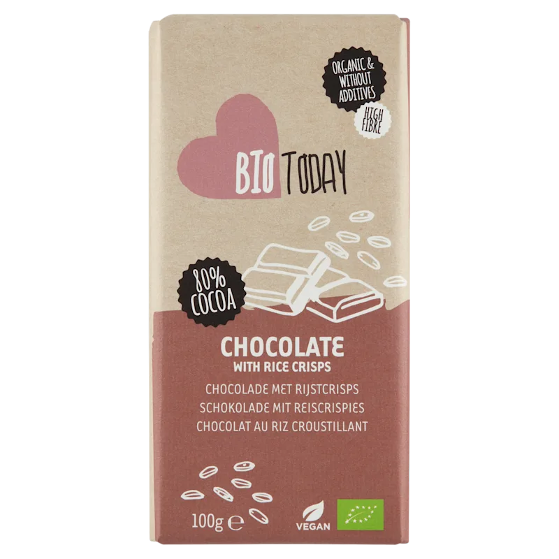 BioToday Chocoladetablet rice crisps
