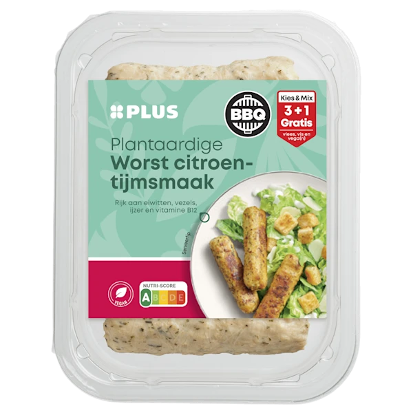 PLUS BBQ Plantaardige worst citroen-tijm