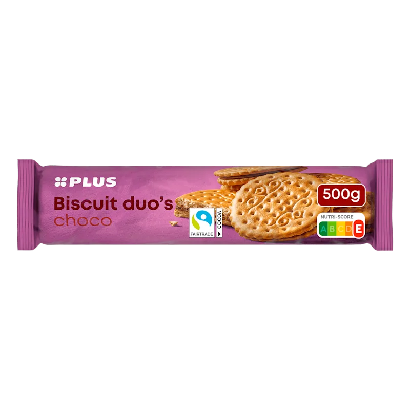PLUS Biscuit duo's cacao Fairtrade