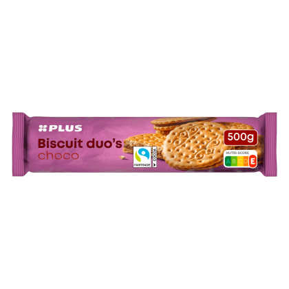 Biscuit duo's cacao Fairtrade