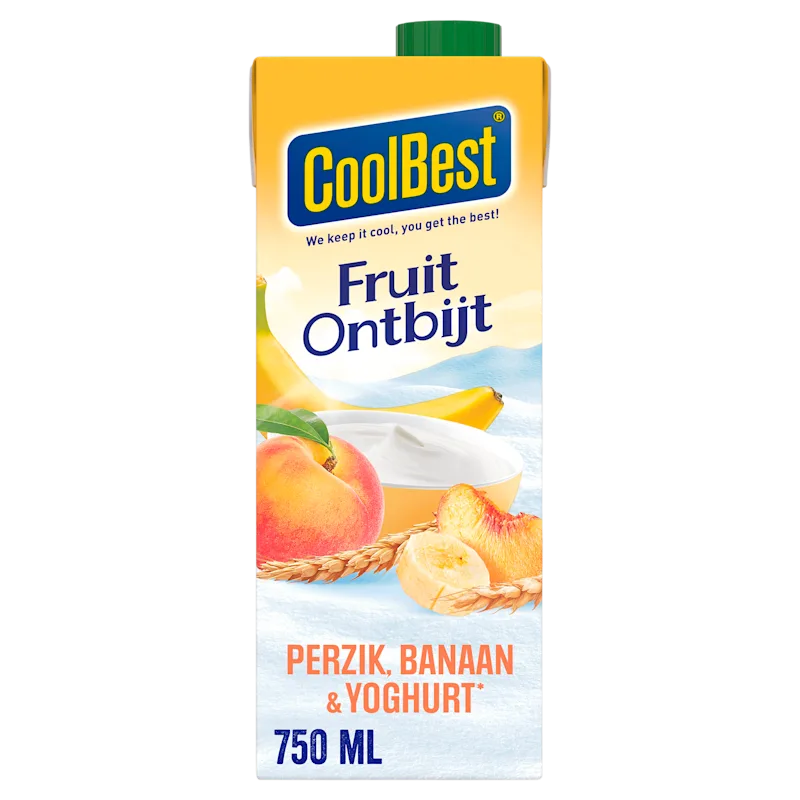 CoolBest FruitOntbijt Yoghurt Perzik-Banaan 0,75L