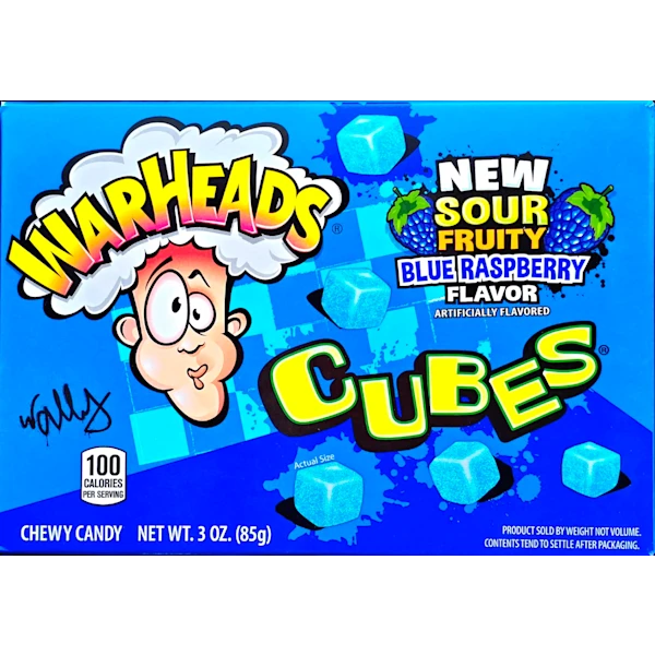 Warheads Sour Cubes Blue Raspberry
