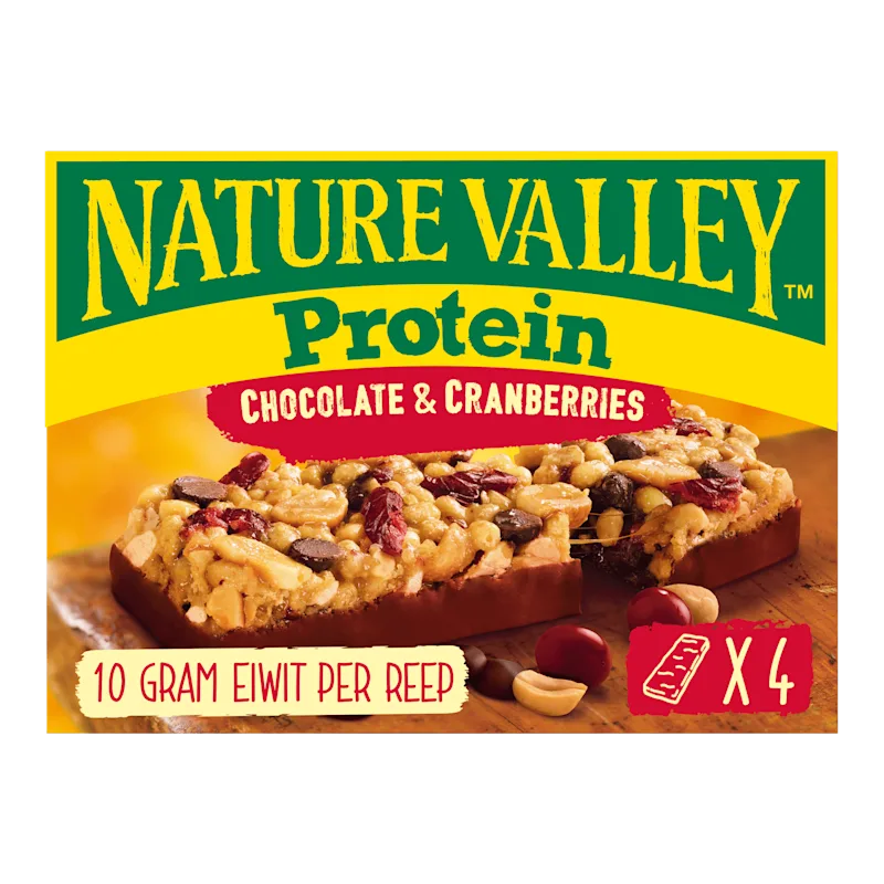 Nature Valley Protein chocolade & cranberry repen