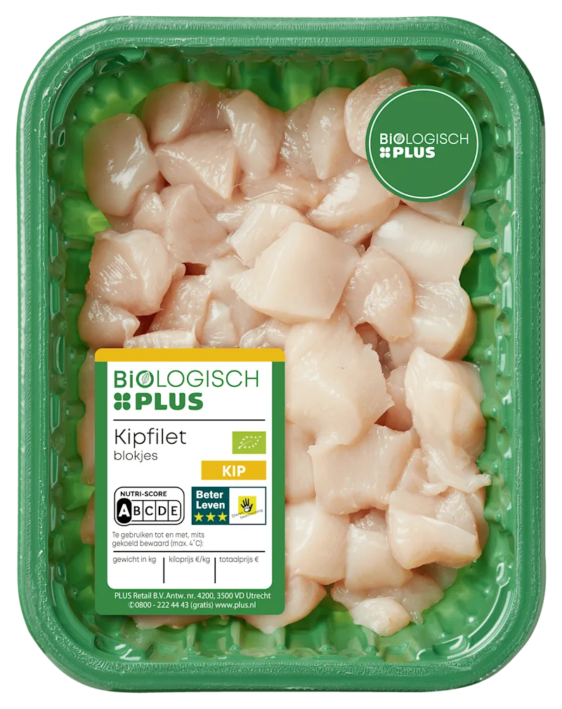 Biologisch PLUS Kipfiletblokjes