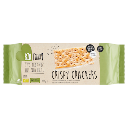Crispy cracker sesam rozemarijn bio