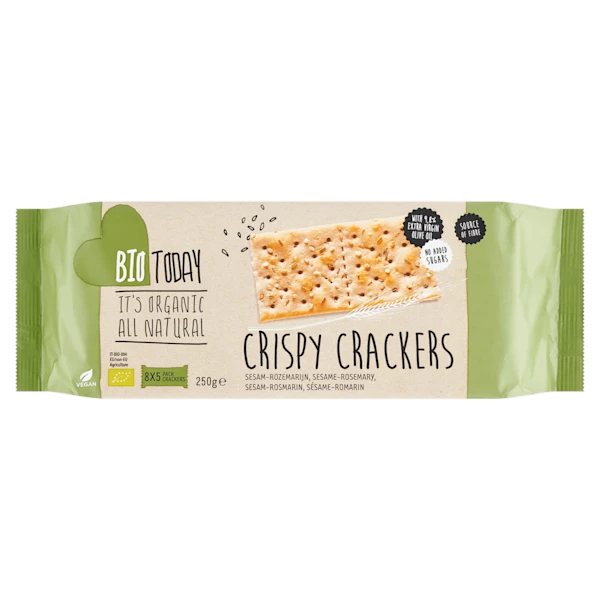 BioToday Crispy cracker sesam rozemarijn bio