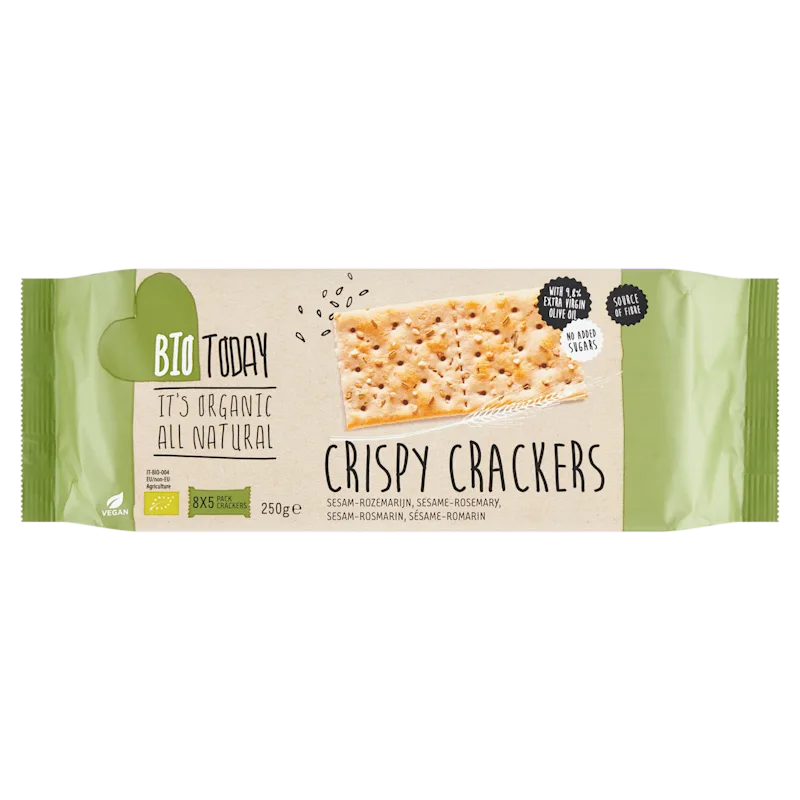 BioToday Crispy cracker sesam rozemarijn bio
