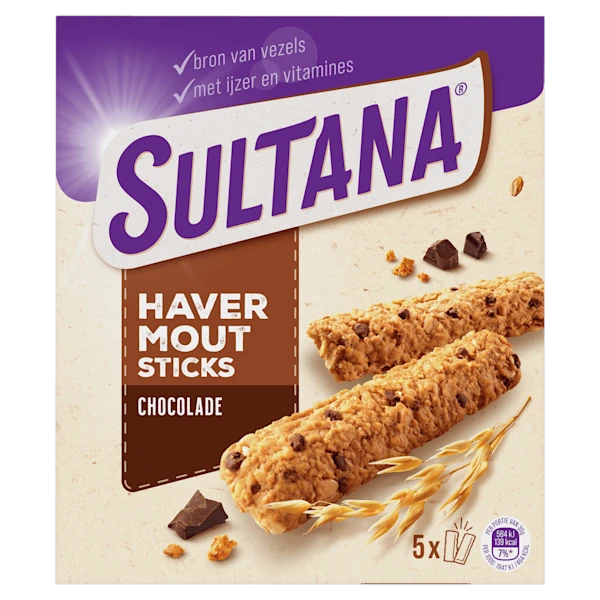 Verkade Sultana havermout sticks chocolade