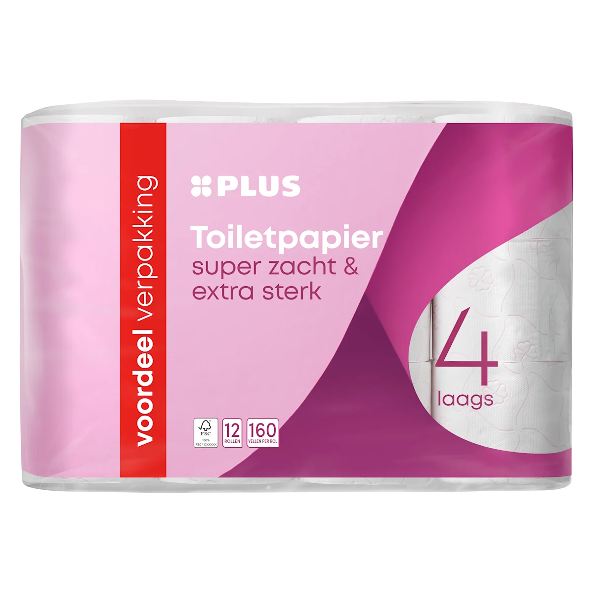 PLUS Toiletpapier 4-laags