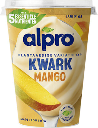 Plantaardige variatie op kwark Mango
