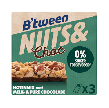 Nuts&Choc notenmix melk&pure chocolade