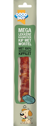 Mega kauwstick kip met wortel