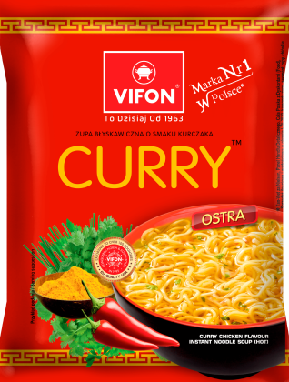 Noodlesoep curry chicken