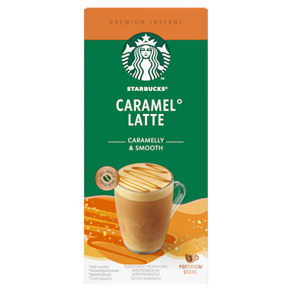 Caramel latte oploskoffie sticks