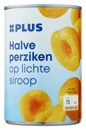 Halve perziken op lichte siroop