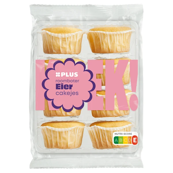 PLUS Roomboter eiercakejes