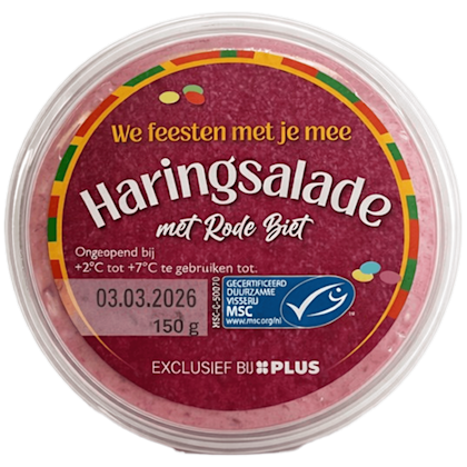 Haring salade met rode biet - PLUS
