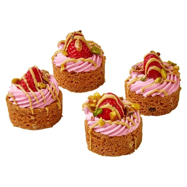 PLUS Korenlanders Mini aardbei-pistache gebakjes