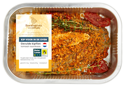 Ovenschotel gevulde kipfilet tomaat