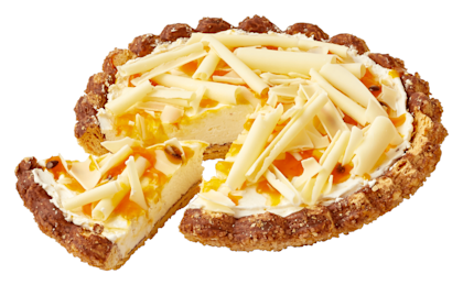 Passie witte choco schelptaart