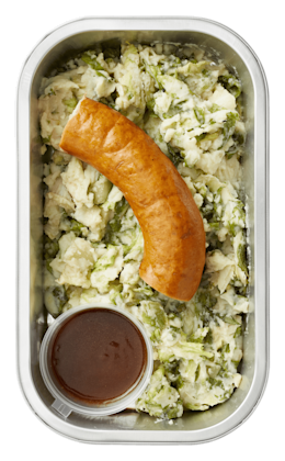 Andijvie stamppot met rookworst