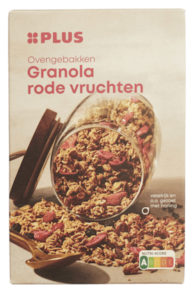 Granola rode vruchten