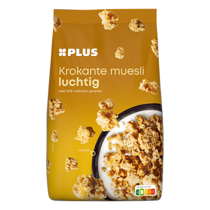 Luchtige krokante muesli graan gepoft