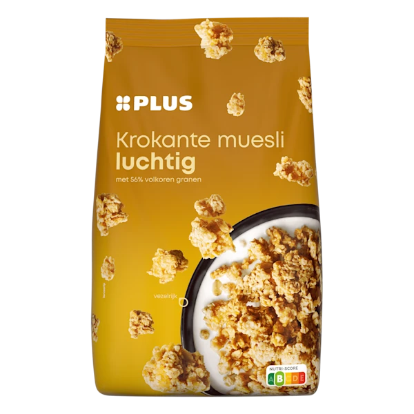 PLUS Luchtige krokante muesli graan gepoft