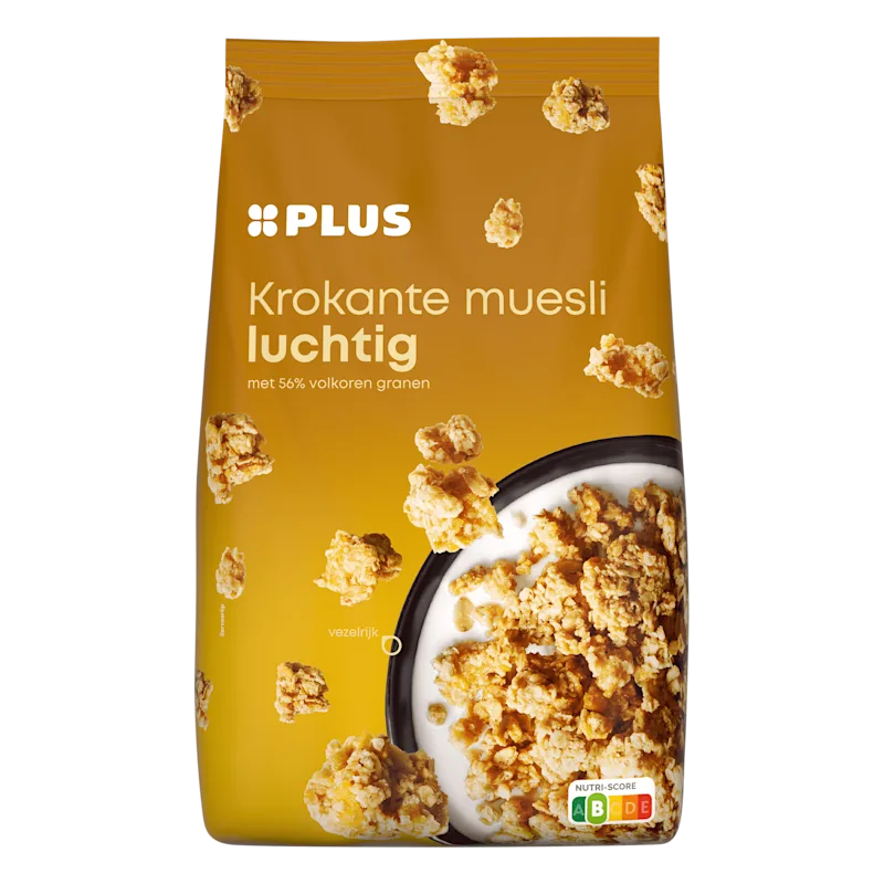 PLUS Luchtige krokante muesli graan gepoft