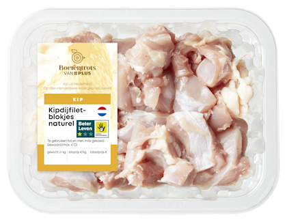 Kipdijfiletblokjes naturel