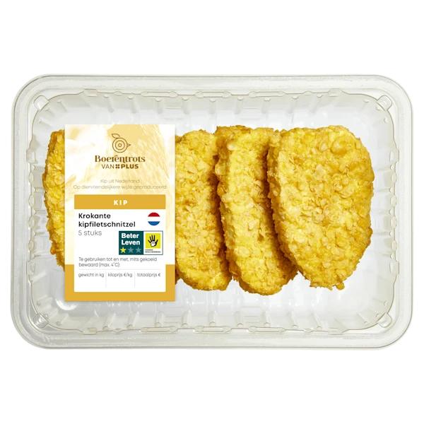 PLUS Boerentrots Krokante kipfiletschnitzels 5st