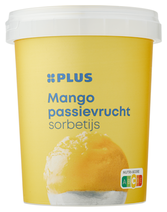 Sorbetijs mango-passievrucht